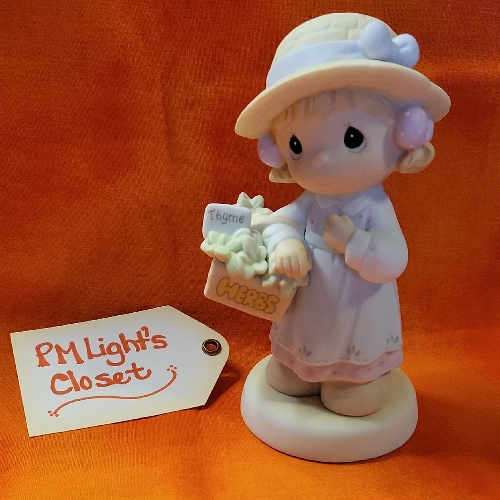 Precious Moments Figurine Take Thyme For Yourself Herbs Hat - Picture 1 of 5